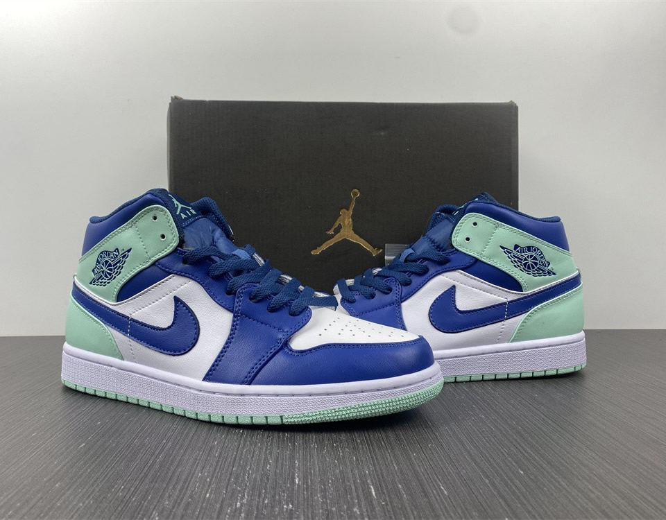 Air Jordan 1 Mid Blue Mint 554724 413 12 - www.kickbulk.co