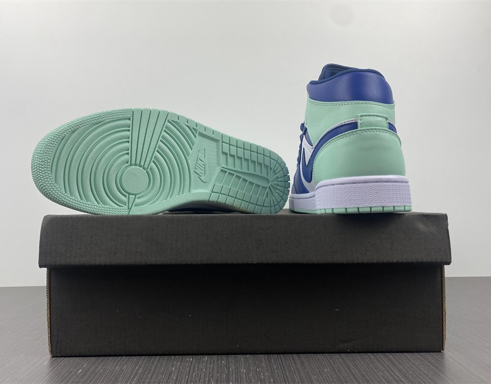 Air Jordan 1 Mid Blue Mint 554724 413 13 - www.kickbulk.co