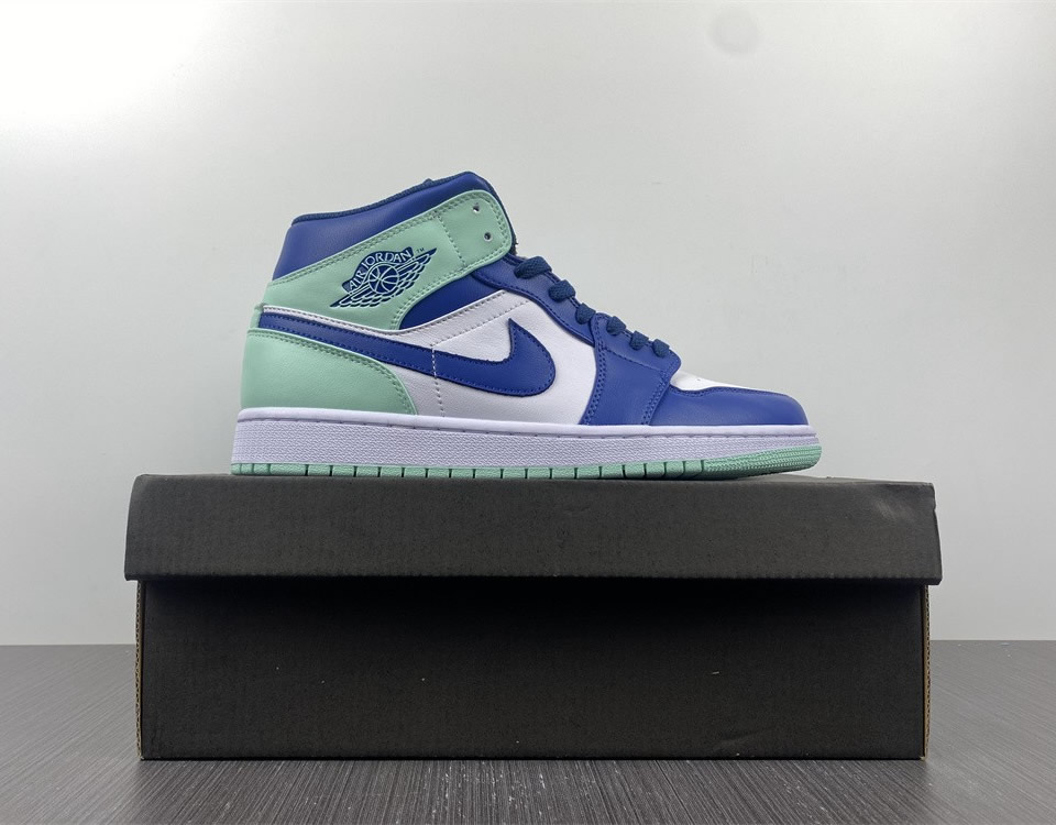 Air Jordan 1 Mid Blue Mint 554724 413 15 - www.kickbulk.co