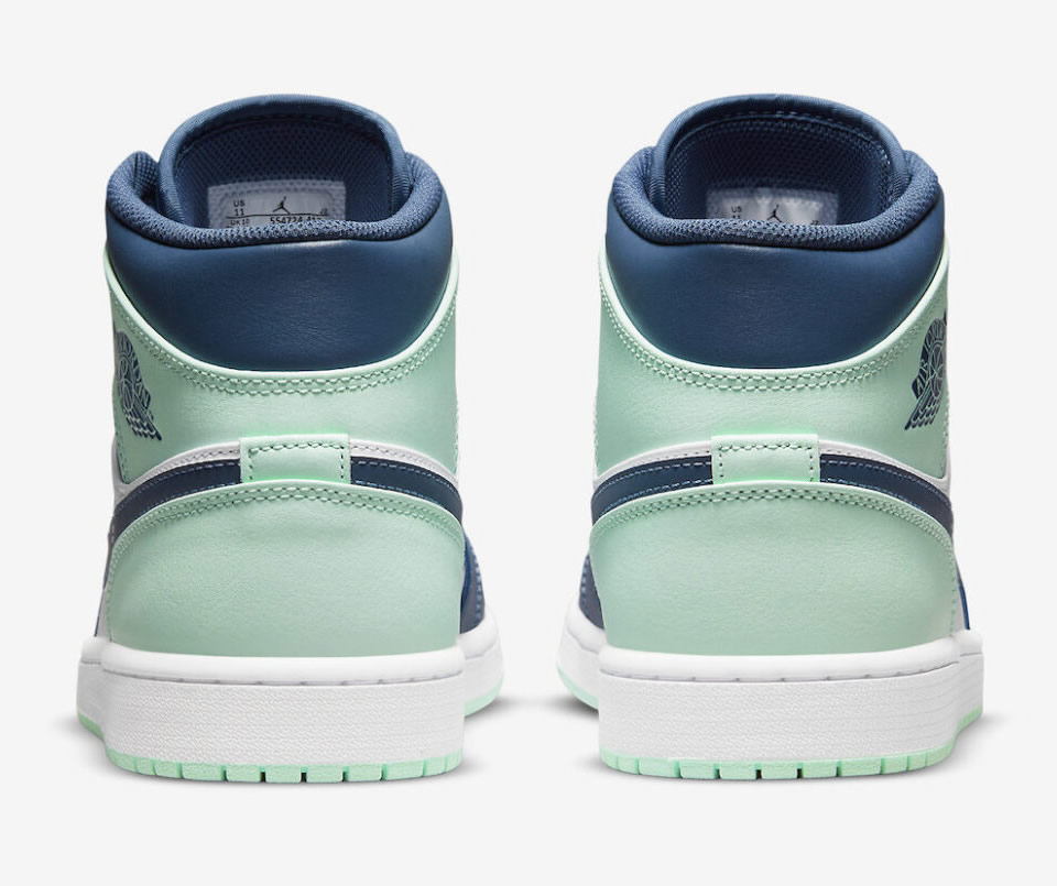 Air Jordan 1 Mid Blue Mint 554724 413 4 - www.kickbulk.co