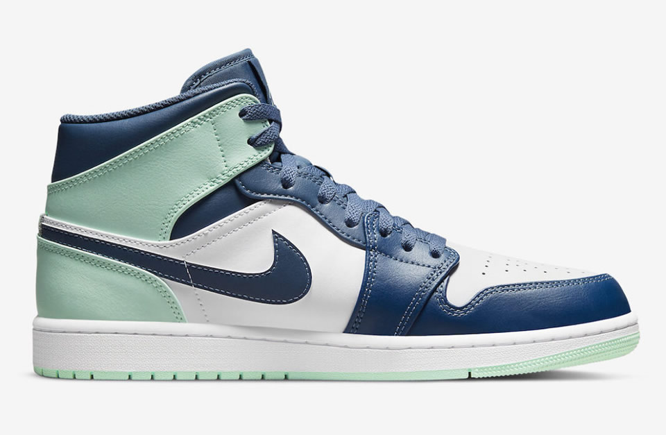 Air Jordan 1 Mid Blue Mint 554724 413 5 - www.kickbulk.co