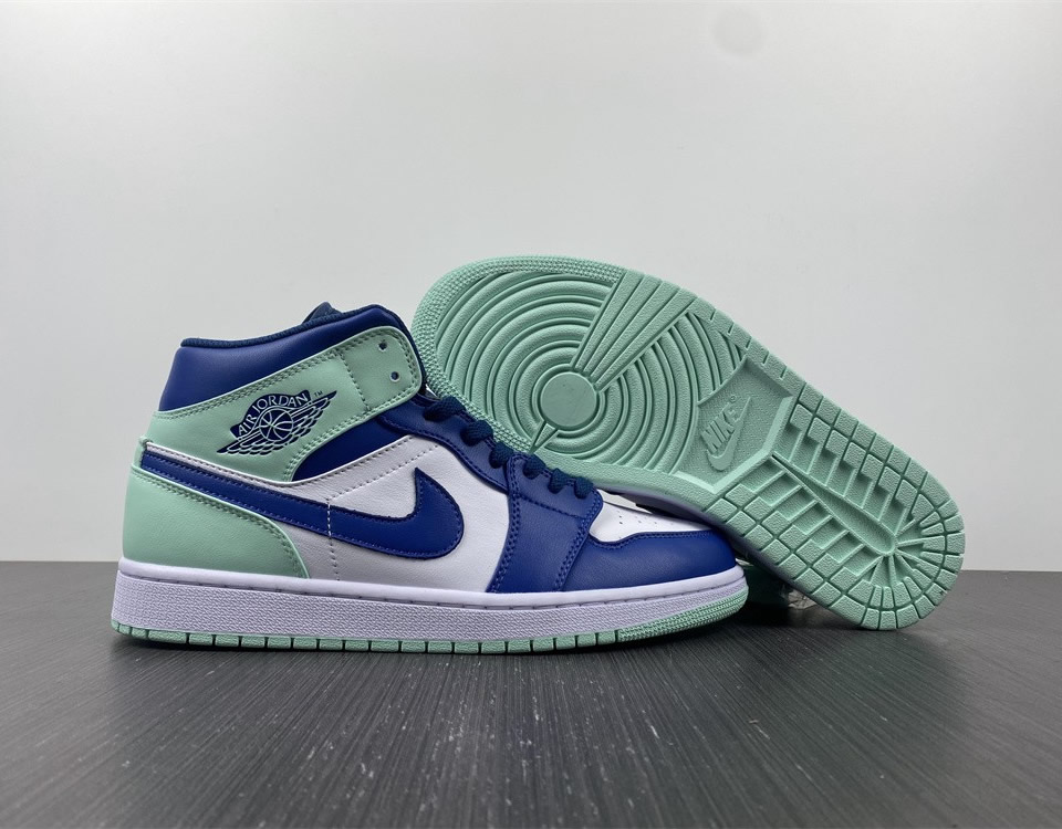 Air Jordan 1 Mid Blue Mint 554724 413 8 - www.kickbulk.co