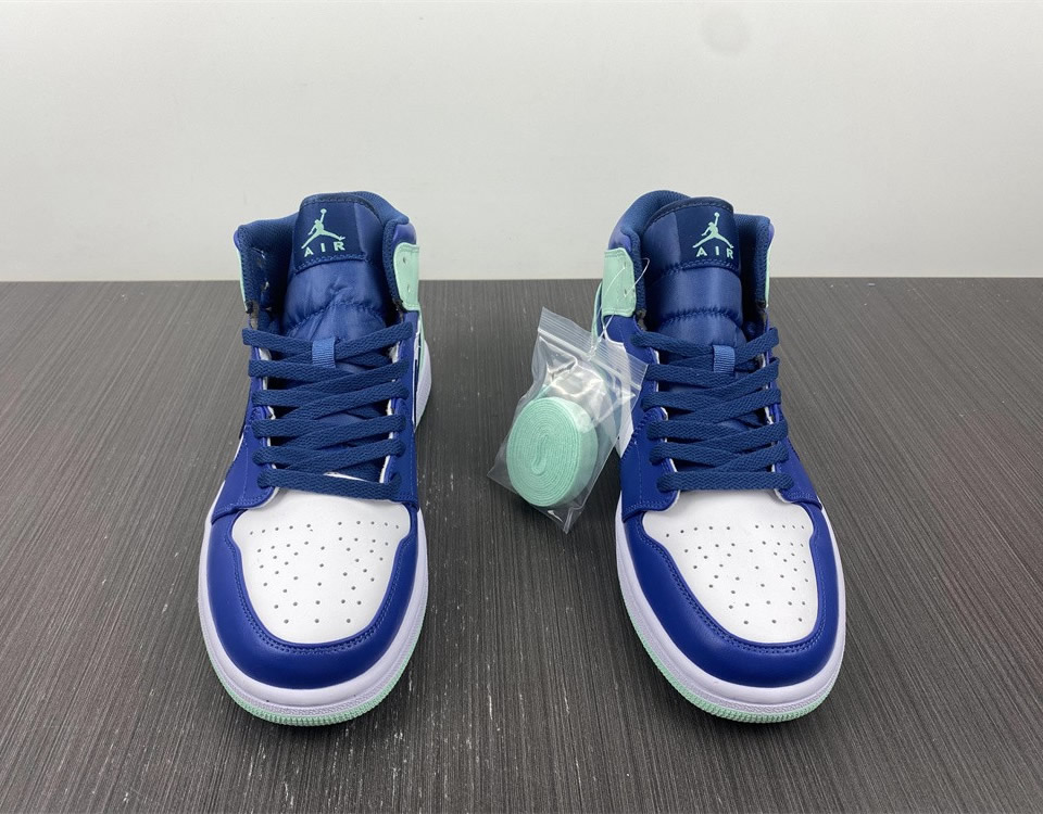 Air Jordan 1 Mid Blue Mint 554724 413 9 - www.kickbulk.co