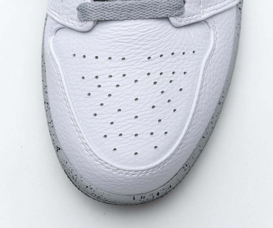 Nike Air Jordan 1 Mid Gs White Cement 554725 115 12 - www.kickbulk.co