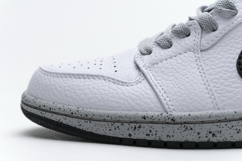 Nike Air Jordan 1 Mid Gs White Cement 554725 115 13 - www.kickbulk.co