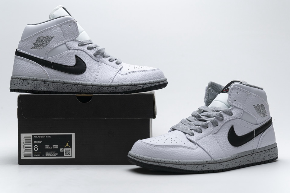 Nike Air Jordan 1 Mid Gs White Cement 554725 115 3 - www.kickbulk.co