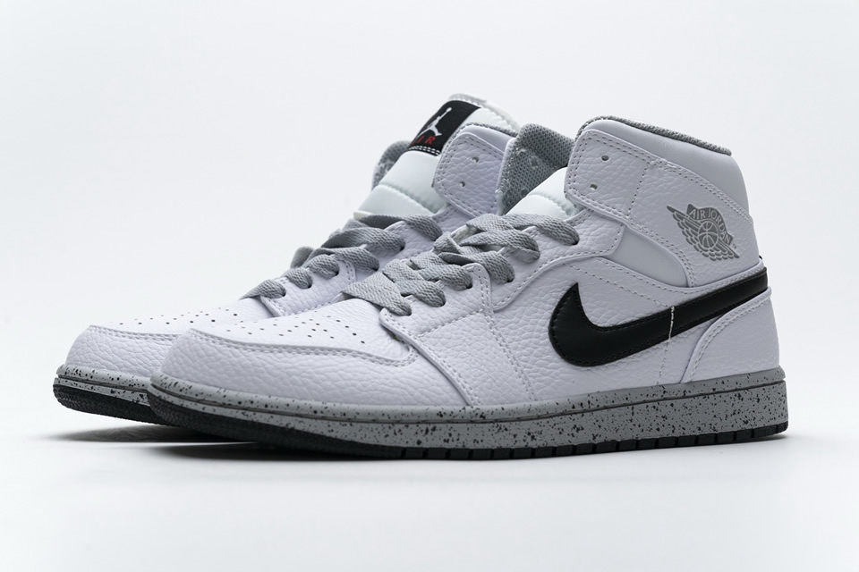 Nike Air Jordan 1 Mid Gs White Cement 554725 115 5 - www.kickbulk.co