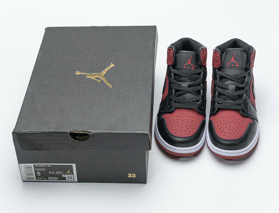 Nike Air Jordan 1 Mid Banned Gym Red Black 554725 610 7 - www.kickbulk.co