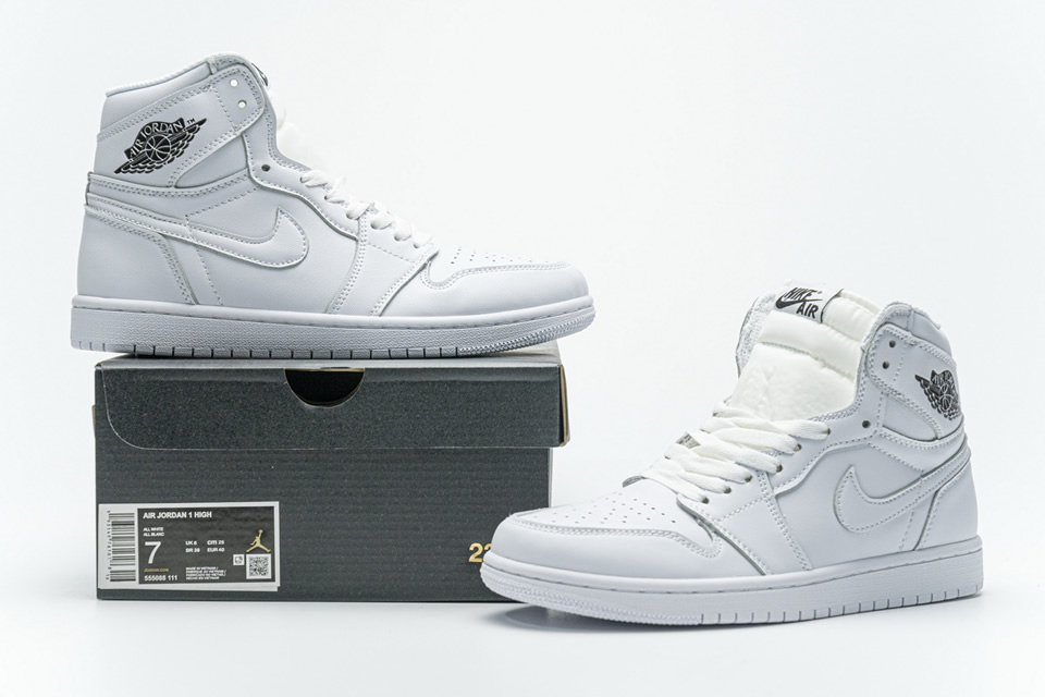 Nike Air Jordan 1 High All White 555088 111 3 - www.kickbulk.co