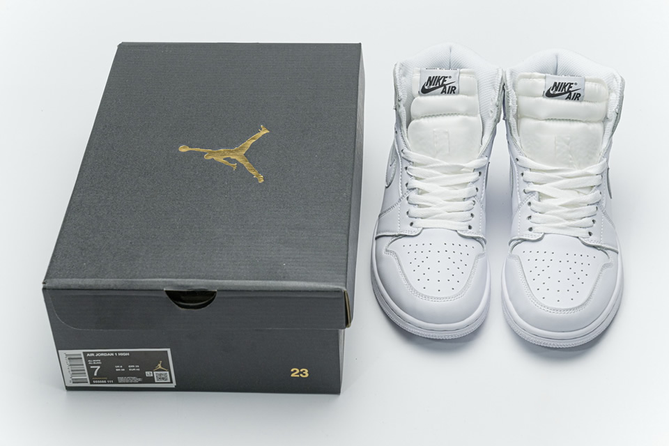 Nike Air Jordan 1 High All White 555088 111 7 - www.kickbulk.co