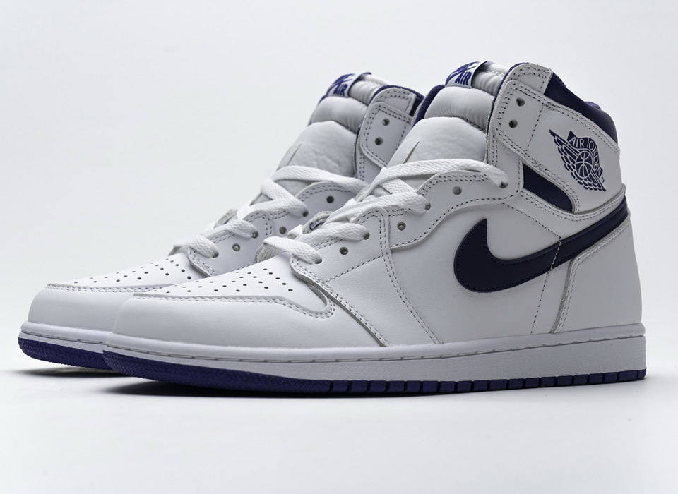 Nike Air Jordan 1 Retro High Og White Purple 555088 115 8 - www.kickbulk.co