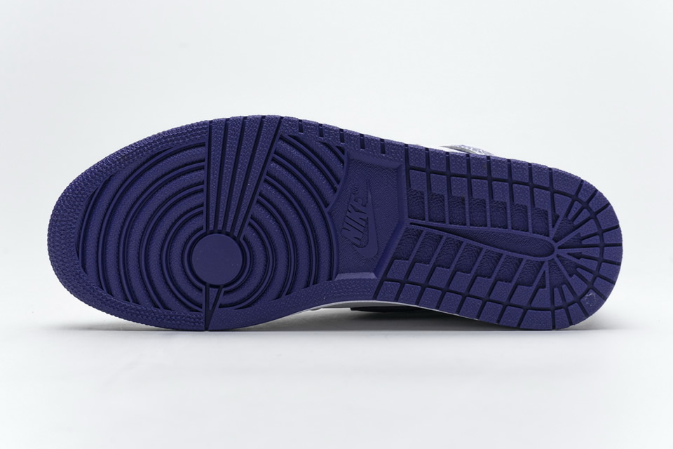 Nike Air Jordan 1 Retro High Og White Purple 555088 115 9 - www.kickbulk.co