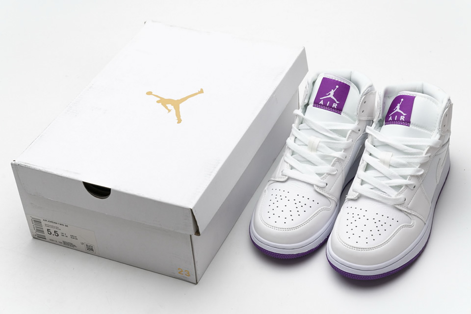 Nike Air Jordan 1 Mid Se White Fuchsia Blast 555112 100 5 - www.kickbulk.co