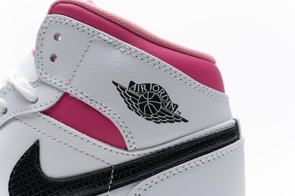 Nike Air Jordan 1 Mid White Black Hyper Pink 555112 106 16 - www.kickbulk.co