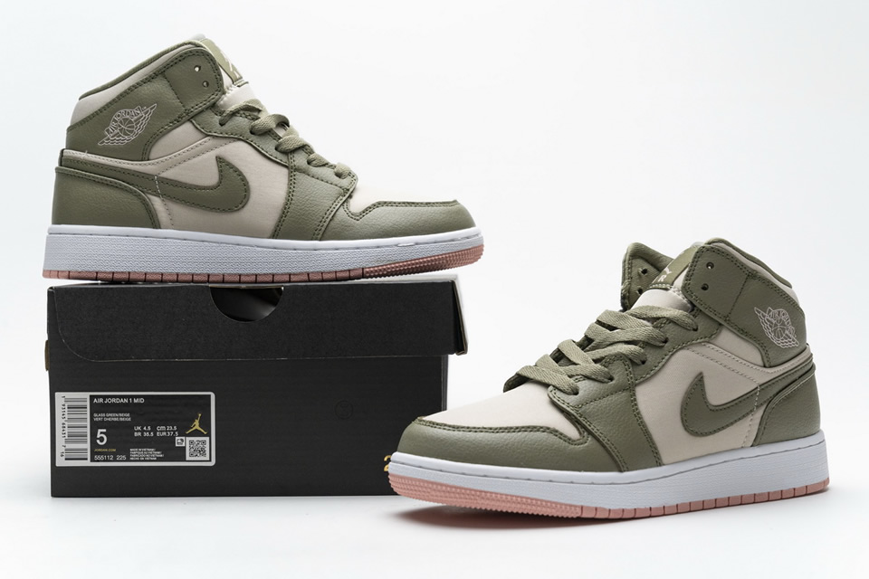 Nike Air Jordan 1 Mid Gs Trooper Bleached Coral 555112 225 3 - www.kickbulk.co