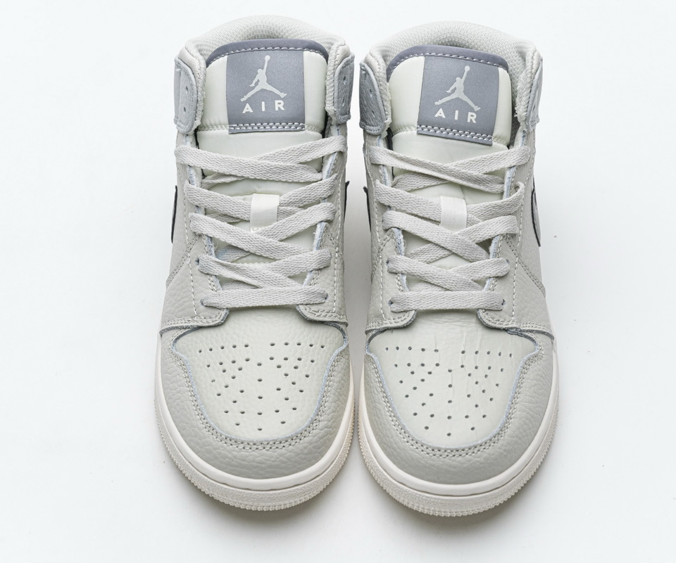 Nike Air Jordan 1 Mid Light Bone Grey 582542 003 2 - www.kickbulk.co