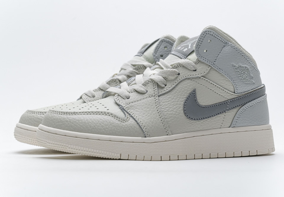 Nike Air Jordan 1 Mid Light Bone Grey 582542 003 6 - www.kickbulk.co