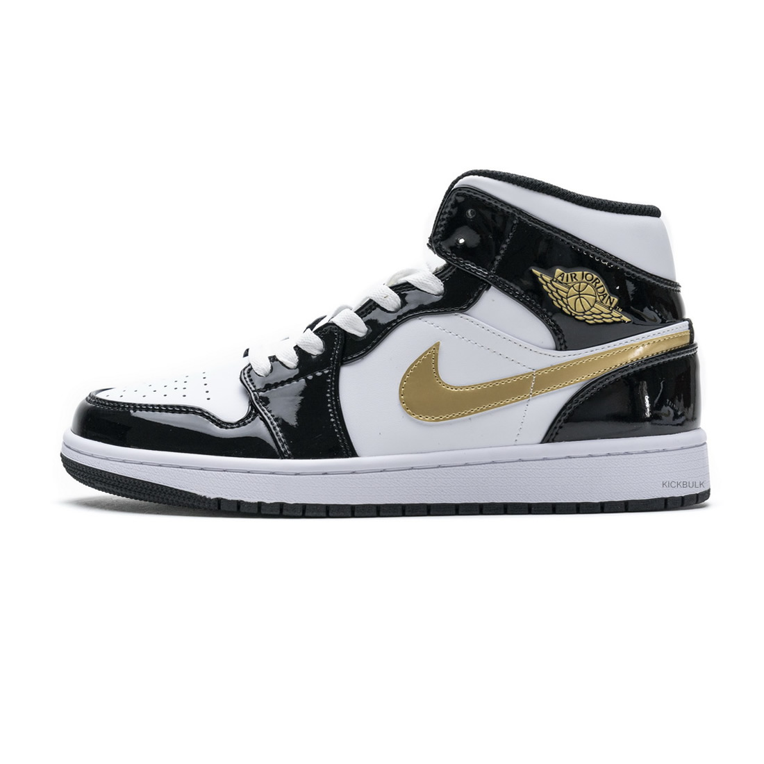 Nike Air Jordan 1 Mid Gold Patent Leather 852542 007 1 - www.kickbulk.co