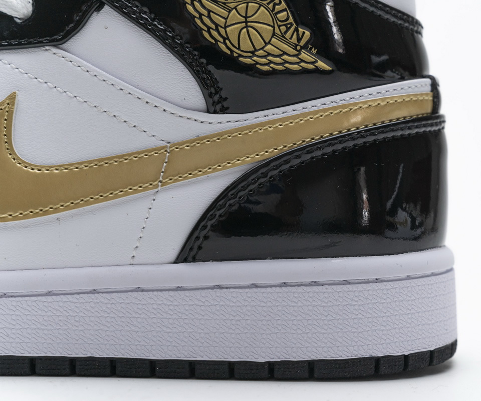 Nike Air Jordan 1 Mid Gold Patent Leather 852542 007 15 - www.kickbulk.co