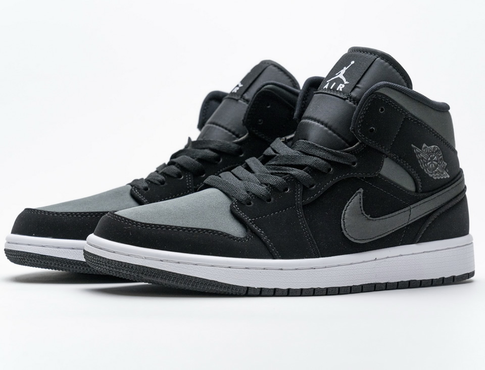 Nike Air Jordan 1 Mid Gs White Black Grey 852542 012 5 - www.kickbulk.co