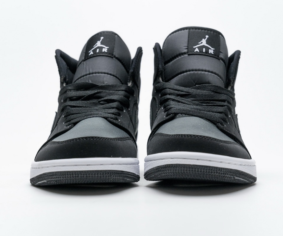 Nike Air Jordan 1 Mid Gs White Black Grey 852542 012 6 - www.kickbulk.co