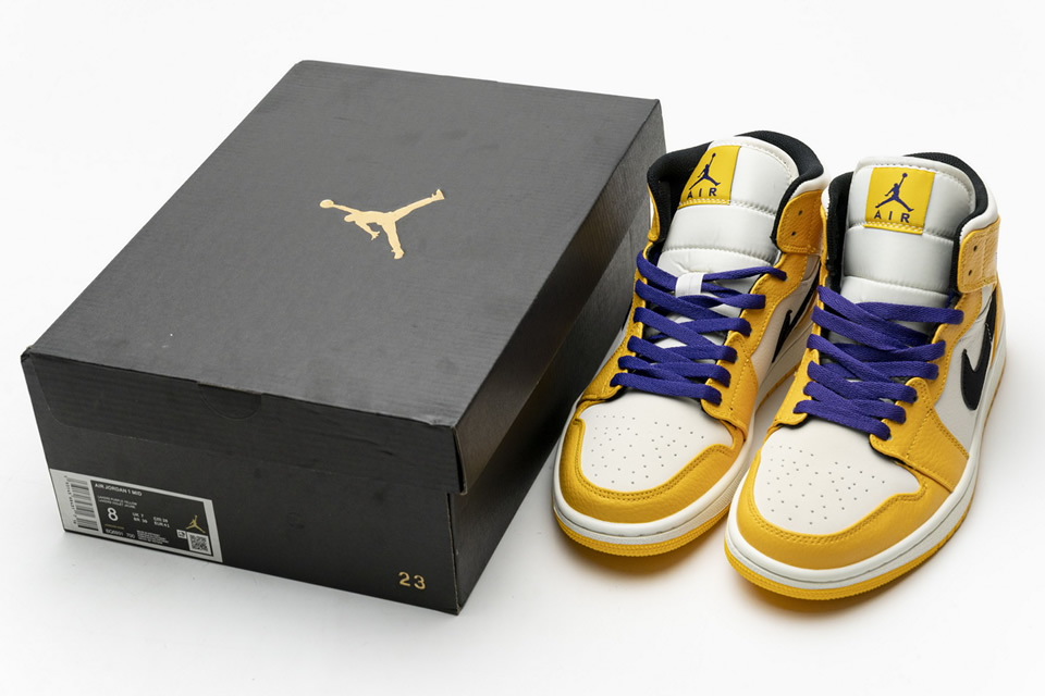 Nike Air Jordan 1 Mid Lakers 852542 700 6 - www.kickbulk.co