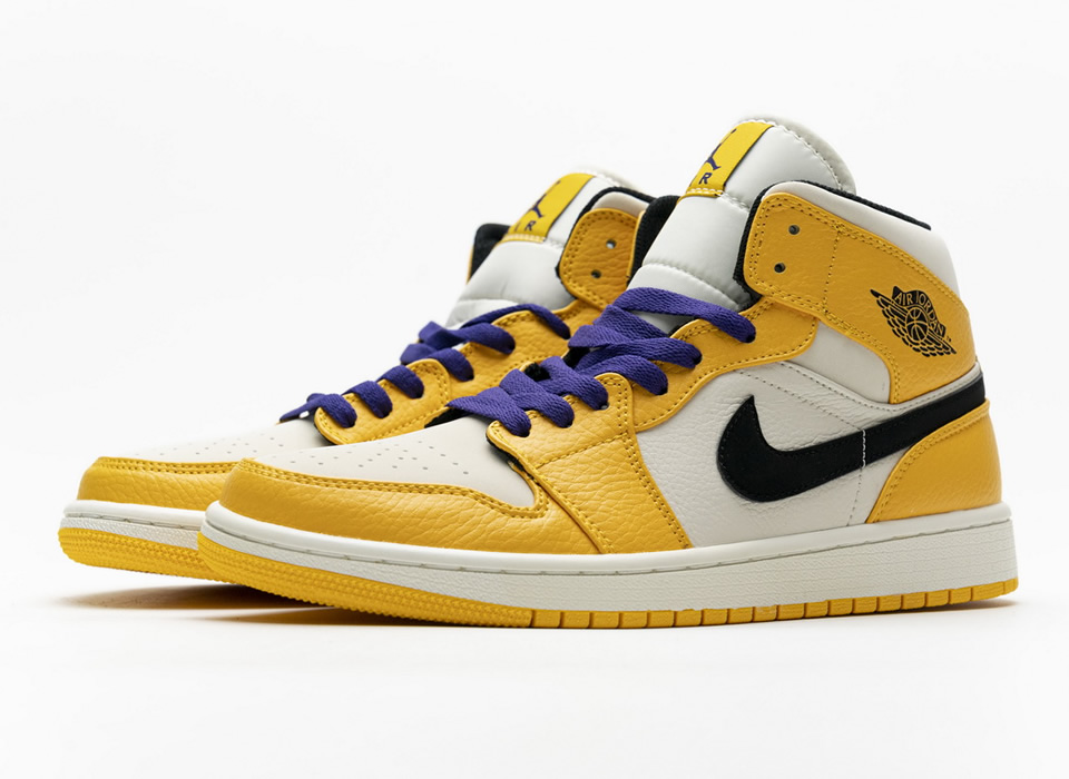 Nike Air Jordan 1 Mid Lakers 852542 700 7 - www.kickbulk.co