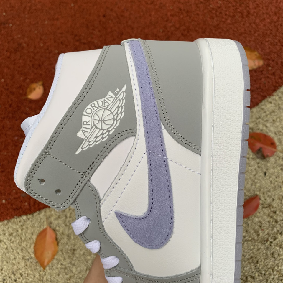 Air Jordan 1 Mid Wmns Wolf Grey Bq6472 105 8 - www.kickbulk.co