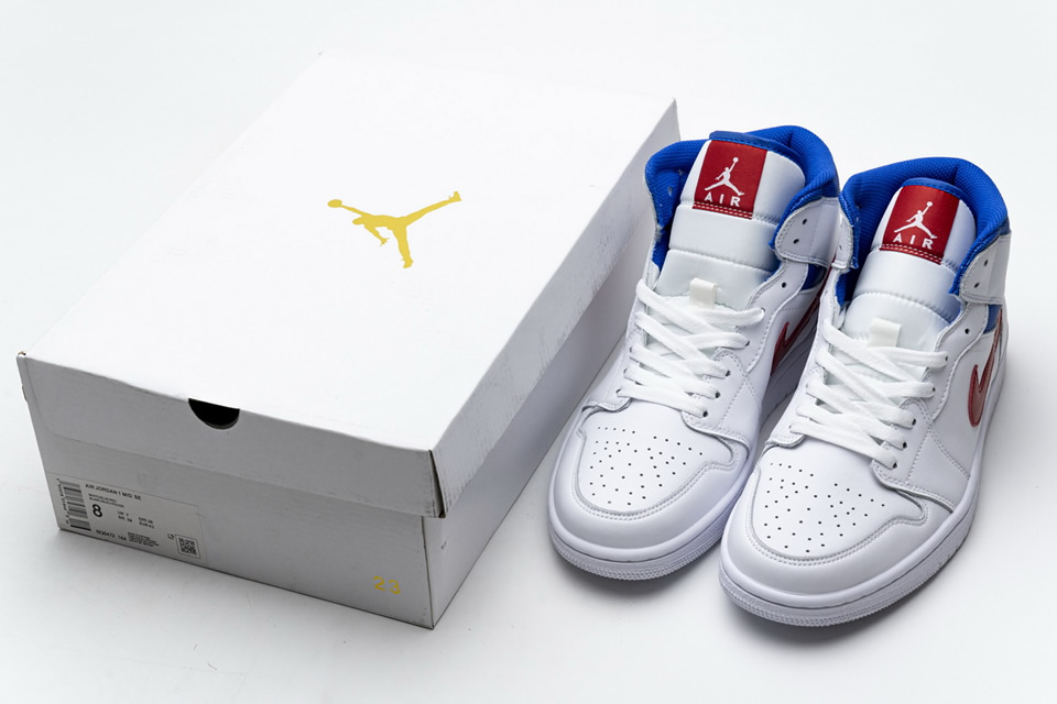 Nike Air Jordan 1 Mid Se White Blue Red Bq6472 164 4 - www.kickbulk.co