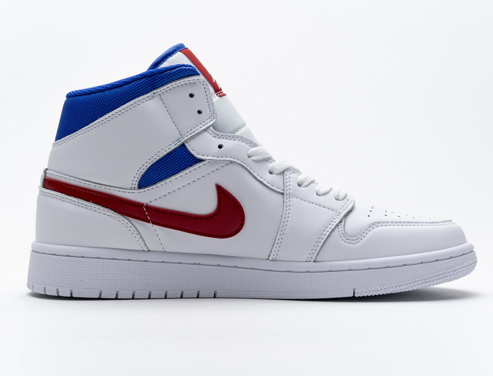 Nike Air Jordan 1 Mid Se White Blue Red Bq6472 164 8 - www.kickbulk.co