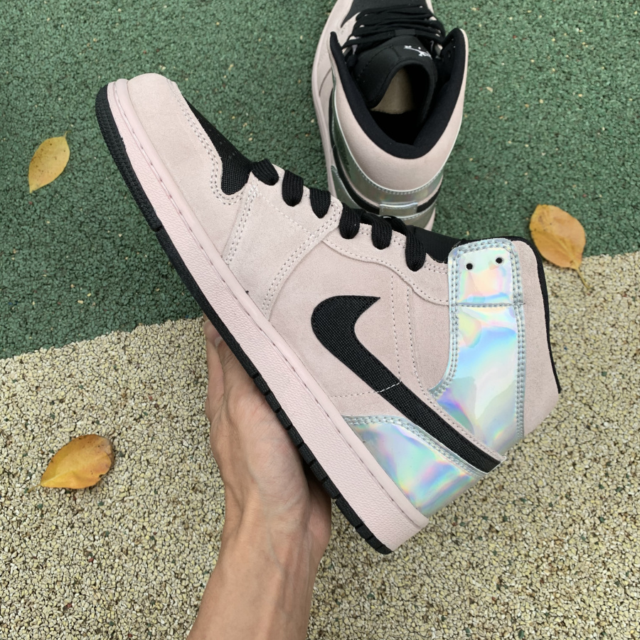 Nike Jordan 1 Mid Dirty Powder Iridescent Bq6472 602 4 - www.kickbulk.co