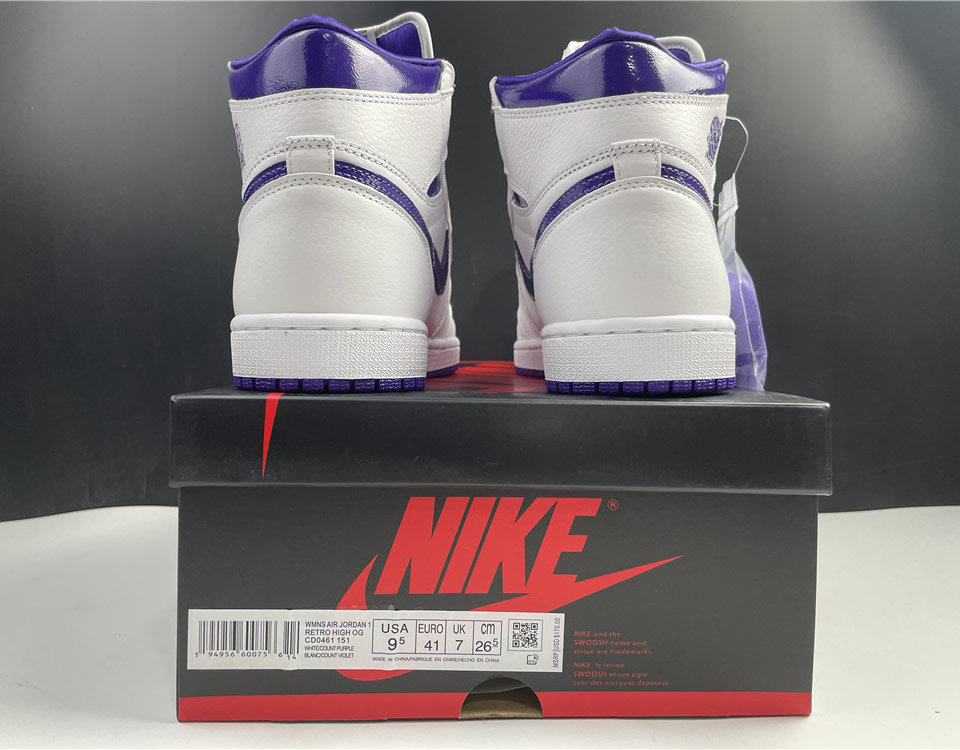 Nike Air Jordan 1 High Og Wmns Court Purple Cd0461 151 21 - www.kickbulk.co