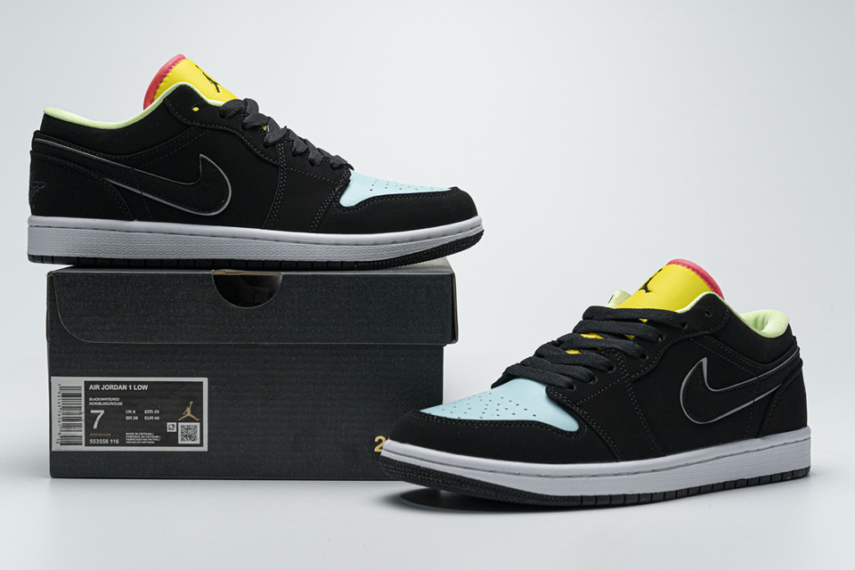 Nike Air Jordan 1 Low Black Yellow Blue Ck3022 013