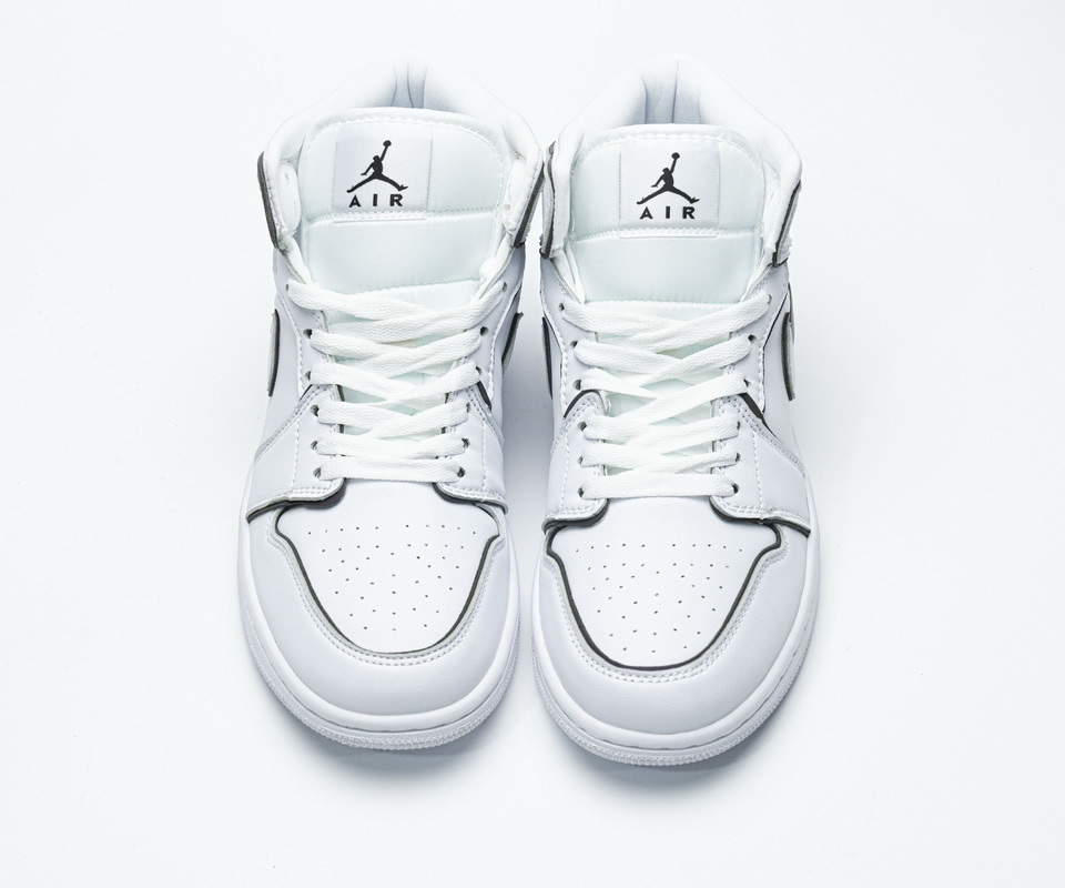 Nike Air Jordan 1 Mid Iridescent Reflective White Ck6587 100 2 - www.kickbulk.co