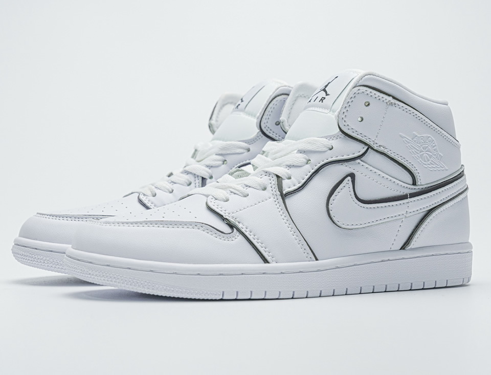 Nike Air Jordan 1 Mid Iridescent Reflective White Ck6587 100 4 - www.kickbulk.co