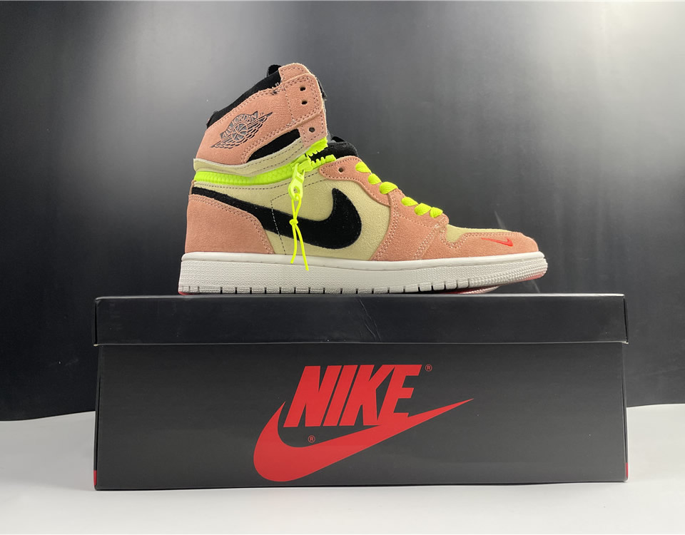 Nike Air Jordan 1 High Switch Pink Volt Cw6576 800 19 - www.kickbulk.co