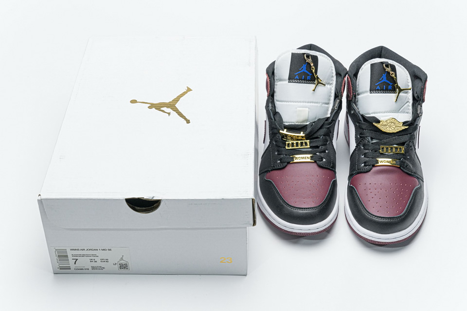 Nike Air Jordan 1 Mid Marron Black Gold Cz4385 016 5 - www.kickbulk.co