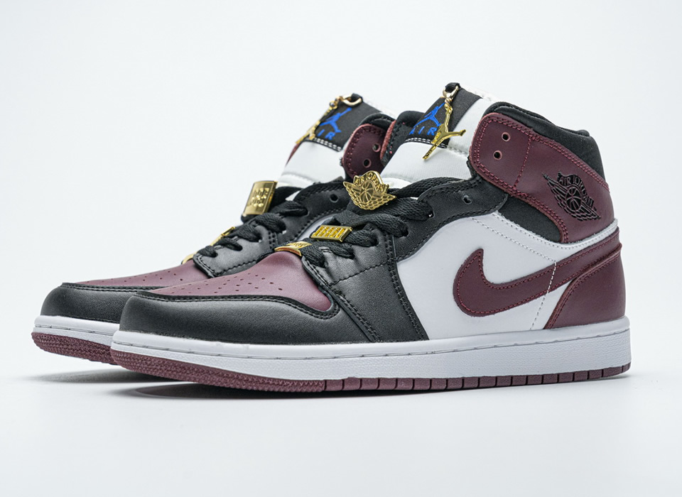 Nike Air Jordan 1 Mid Marron Black Gold Cz4385 016 6 - www.kickbulk.co