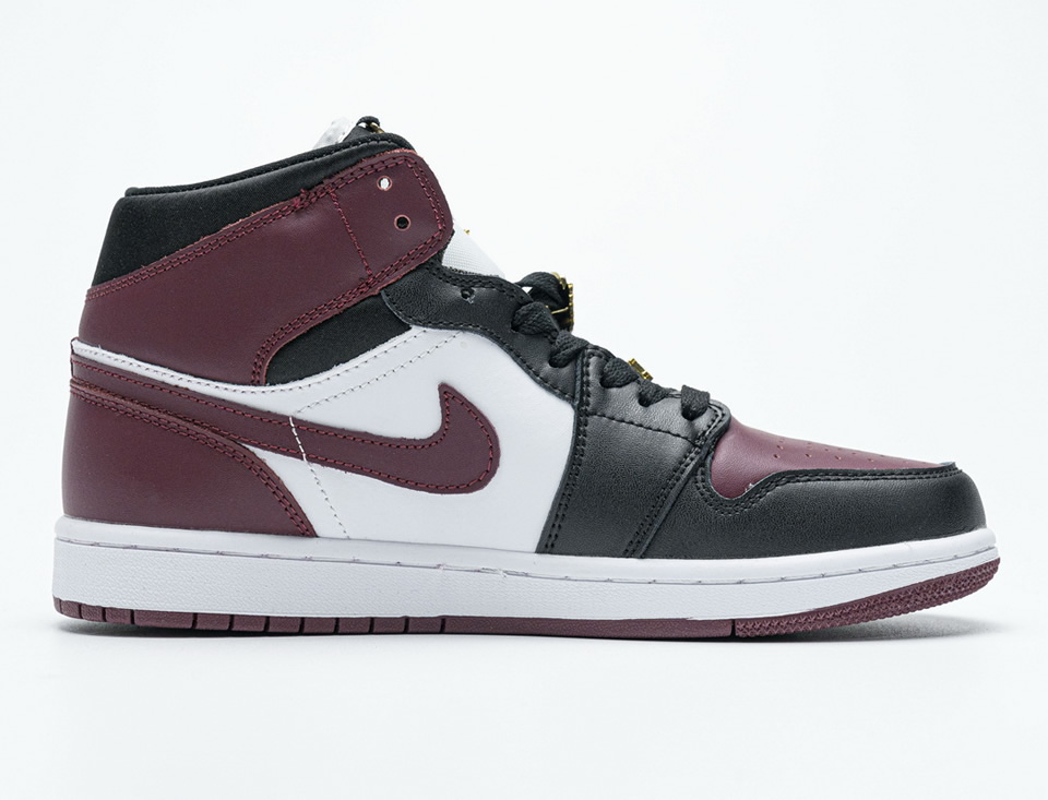 Nike Air Jordan 1 Mid Marron Black Gold Cz4385 016 8 - www.kickbulk.co