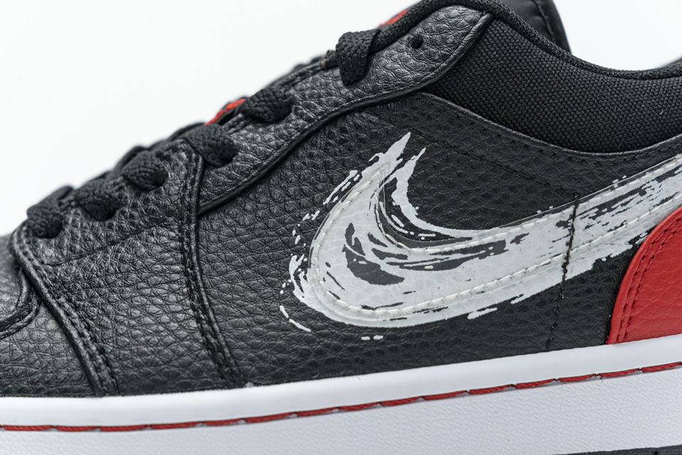 Nike Air Jordan 1 Low Brushstroke Swoosh Da4659 001 15 - www.kickbulk.co