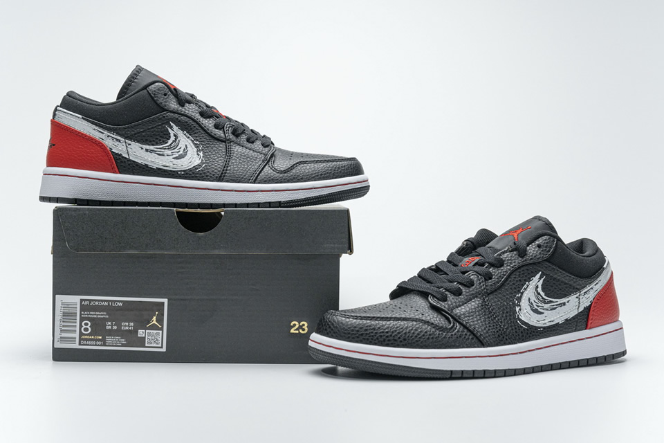 Nike Air Jordan 1 Low Brushstroke Swoosh Da4659 001 3 - www.kickbulk.co