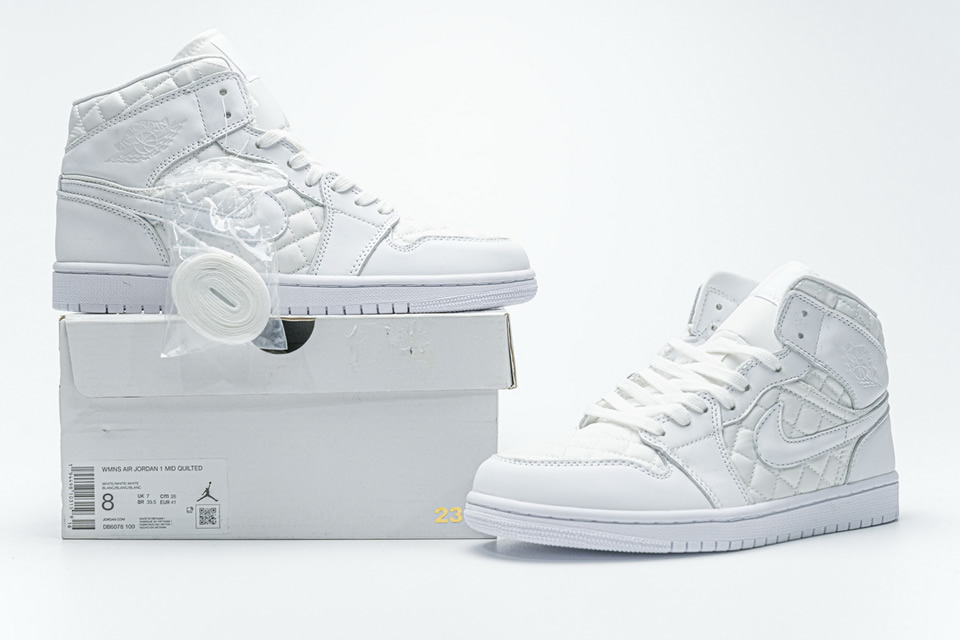 Nike Air Jordan 1 Mid Quilted White Db6078 100 3 - www.kickbulk.co