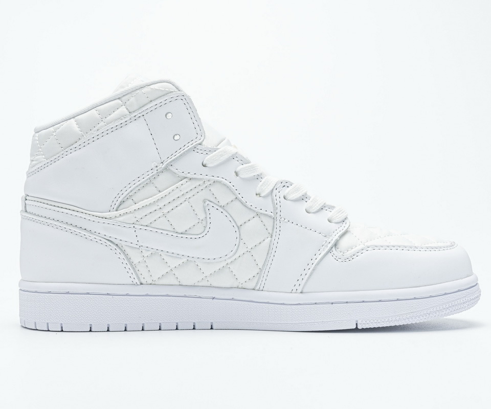 Nike Air Jordan 1 Mid Quilted White Db6078 100 8 - www.kickbulk.co