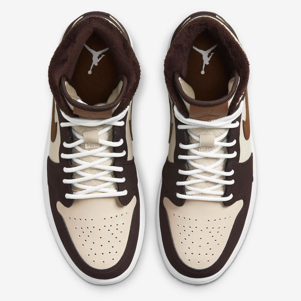 Air Jordan 1 Mid Brown Fleece Do6699 200 2 - www.kickbulk.co