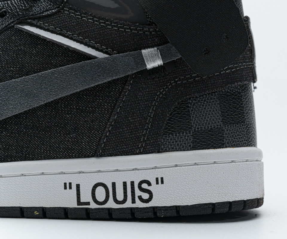 Louis Vuitton Air Jordan 1 High Grey Lv 12 - www.kickbulk.co