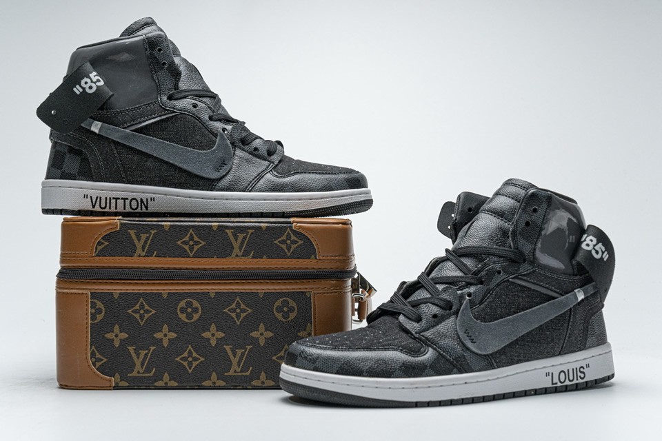 Louis Vuitton Air Jordan 1 High Grey Lv 3 - www.kickbulk.co