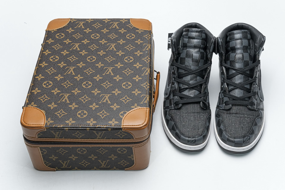 Louis Vuitton Air Jordan 1 High Grey Lv 4 - www.kickbulk.co