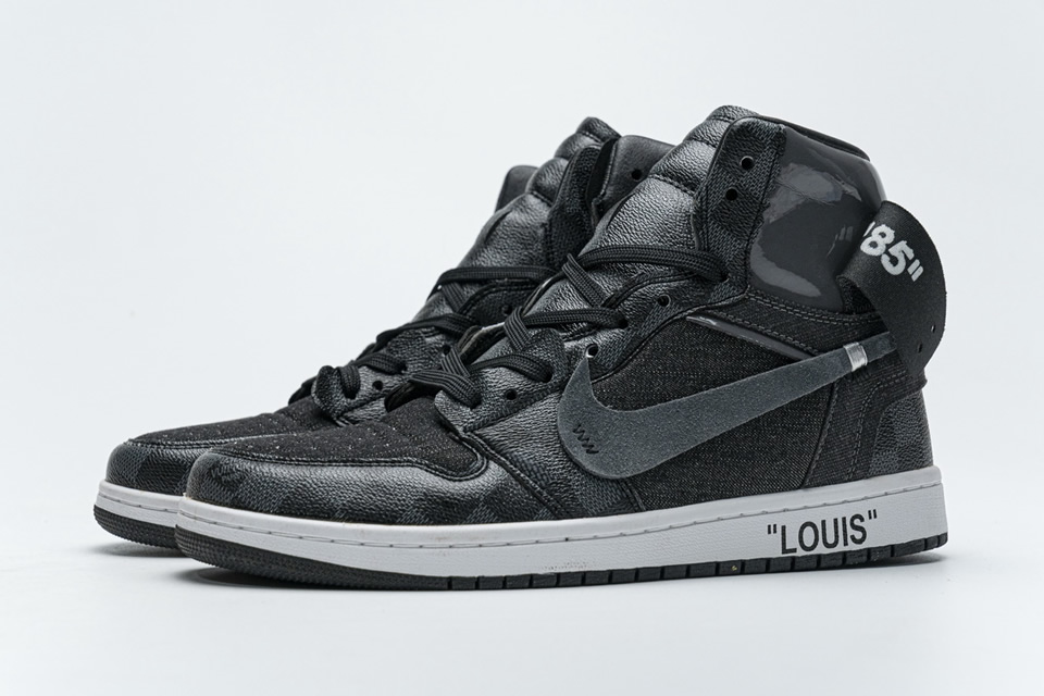 Louis Vuitton Air Jordan 1 High Grey Lv 6 - www.kickbulk.co