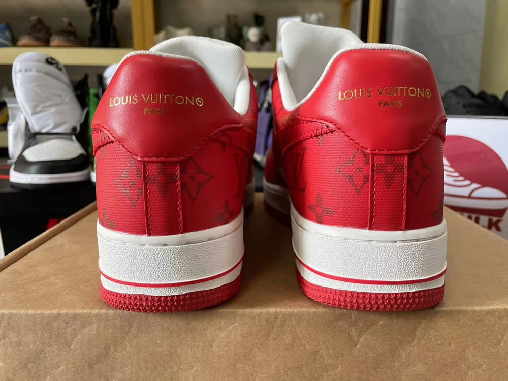 Louis Vuitton Air Force 1 Trainer Sneaker Red White 1a9va7 5 - www.kickbulk.co