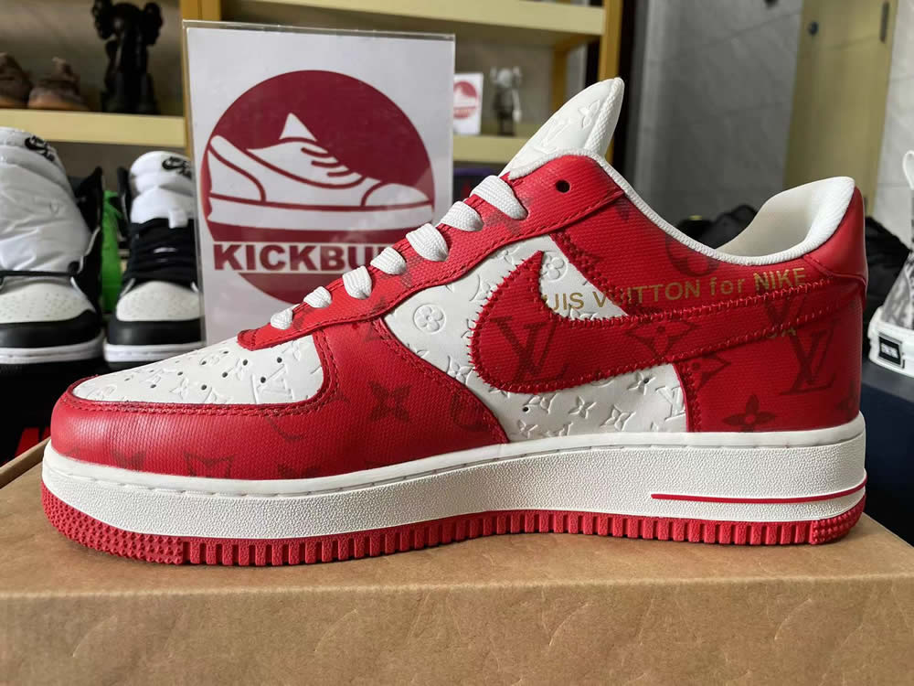 Louis Vuitton Air Force 1 Trainer Sneaker Red White 1a9va7 7 - www.kickbulk.co